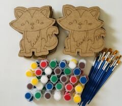 20 Adet Kedi Ahşap Boyama Seti – 20 Fırça + 10 Akrilik Boya ile Yaratıcı Sanat Zamanı