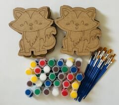 20 Adet Kedi Ahşap Boyama Seti – 20 Fırça + 10 Akrilik Boya ile Yaratıcı Sanat Zamanı
