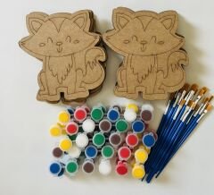 20 Adet Kedi Ahşap Boyama Seti – 20 Fırça + 10 Akrilik Boya ile Yaratıcı Sanat Zamanı