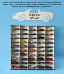 50’li Oyuncak Araba Rafı Beyaz Renk (hotwheels Arabaları İçin Uygundur)