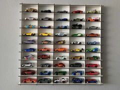 50’li Oyuncak Araba Rafı Beyaz Renk (hotwheels Arabaları İçin Uygundur)