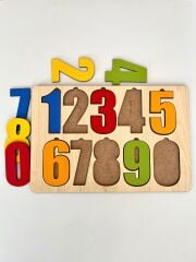 Ahşap Renkli Sayılar Seti Puzzle Montessori Bul Tak Eğitici Çocuk Gelişimi
