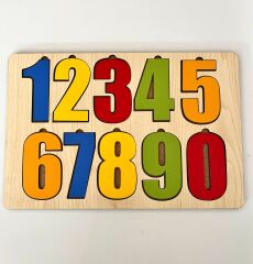 Ahşap Renkli Sayılar Seti Puzzle Montessori Bul Tak Eğitici Çocuk Gelişimi