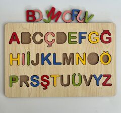 Ahşap Türkçe Harfler Seti Eğitici Bultak Puzzle Montessori