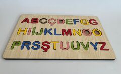 Ahşap Türkçe Harfler Seti Eğitici Bultak Puzzle Montessori