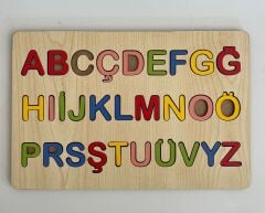 Ahşap Türkçe Harfler Seti Eğitici Bultak Puzzle Montessori