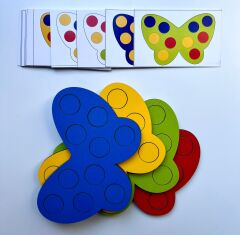 Eğitici Ahşap Kelebek Oyunu Montessori Çocuklar İçin Zeka Geliştirme