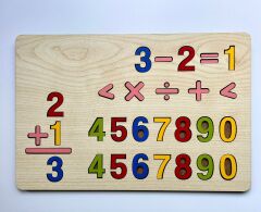 Ahşap Sayılar Seti Eğitici Bultak Puzzle Montessori