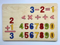 Ahşap Sayılar Seti Eğitici Bultak Puzzle Montessori
