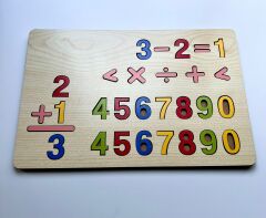 Ahşap Sayılar Seti Eğitici Bultak Puzzle Montessori