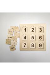 İngilizce Sayıları Öğreniyorum Montessori Ahşap Eğitici Sayı Tahtası Puzzle Bultak