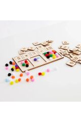 Ahşap Sayılar ve Toplama Çıkarma Öğrenme, Evde Eğitim Montessori Matematik Tahtası