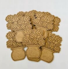 Ahşap Boyama Oyuncak – 20’li Çiçek Figürü Seti | Kendin Boya | Okul Öncesi Etkinlik